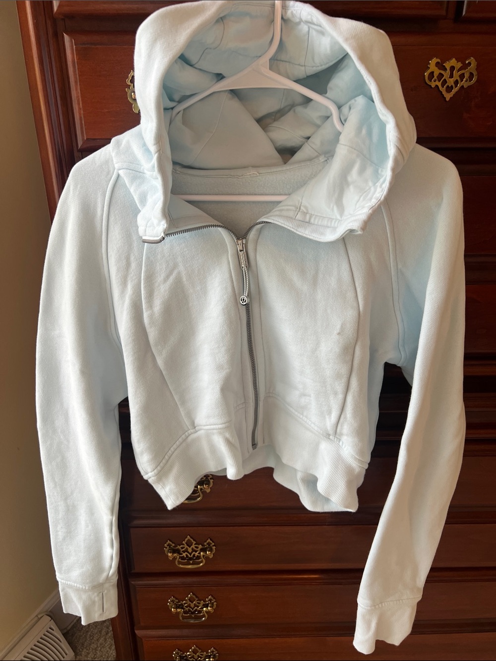 lululemon athletica Pale Blue Hooded Zip Jacket